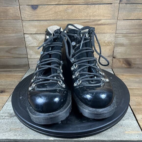 Dr.Martens Womens Size 7 Holt Black Leather Mountain Lace Up Ankle Boots - Picture 2 of 10